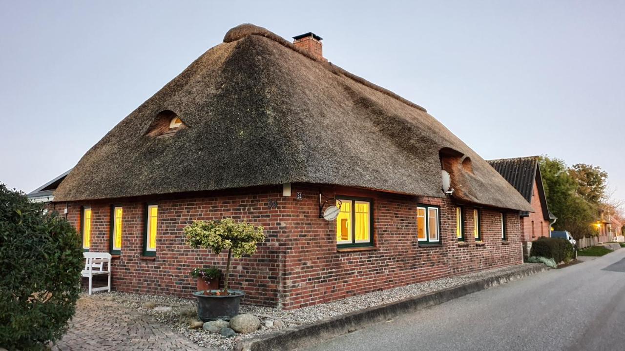 Reetdachhaus Moordeichperle Villa Nordstrand Buitenkant foto