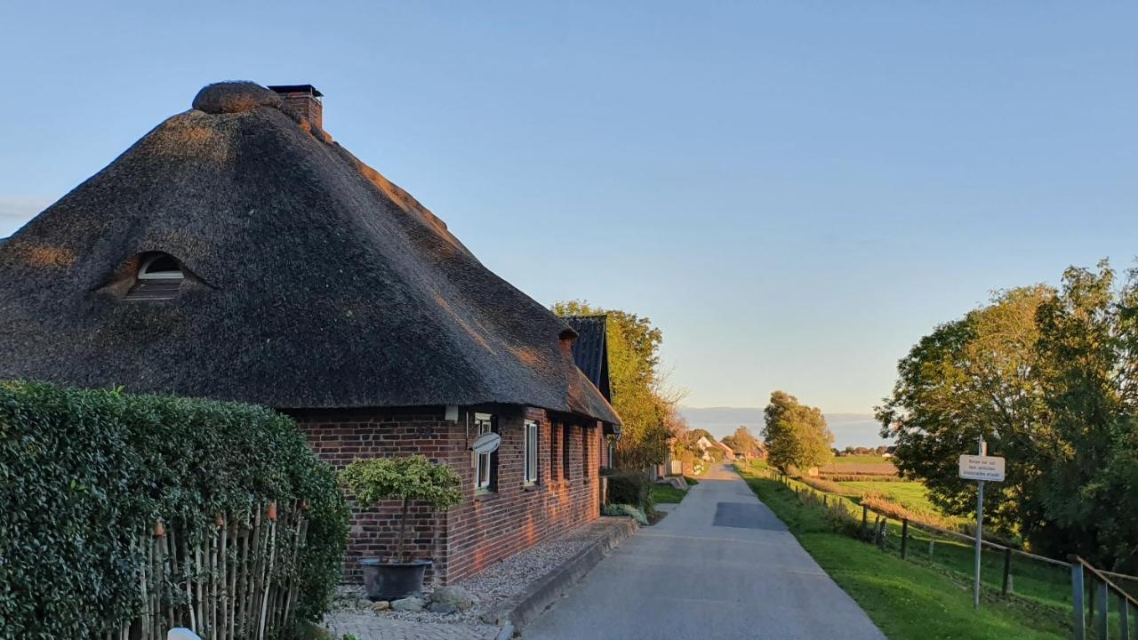 Reetdachhaus Moordeichperle Villa Nordstrand Buitenkant foto